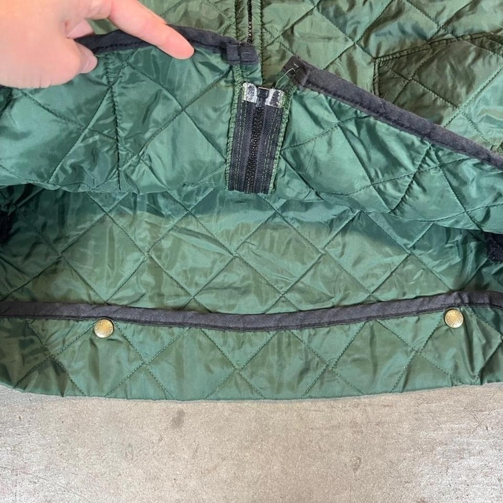 Vintage Codet Quilted Liner Jacket Mens Green Diamond Quilt Full Zip Bomber L - Picture 5 of 7